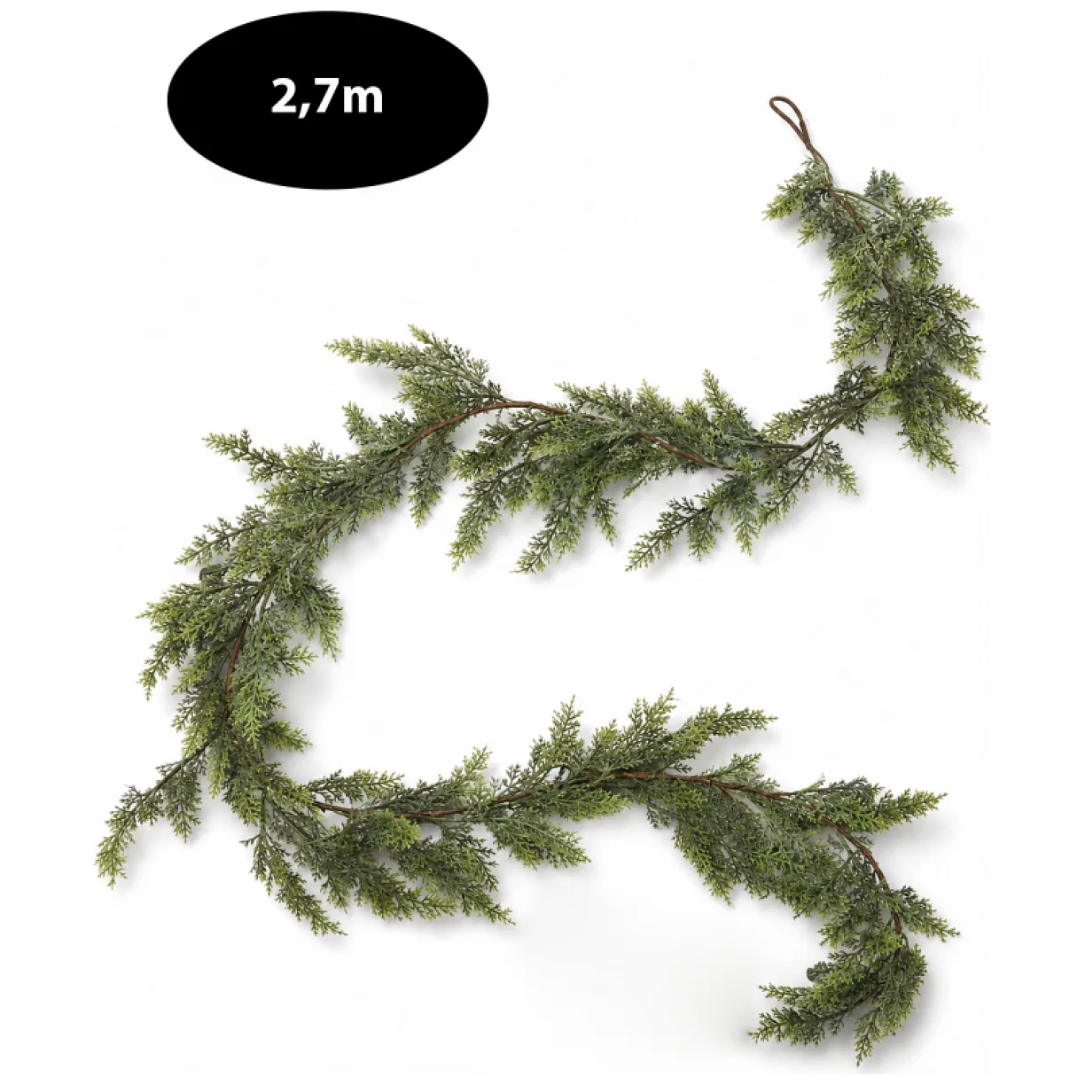 Długa girlanda świąteczna 270 cm zielona sztuczna choina jak żywa - obrazek 5