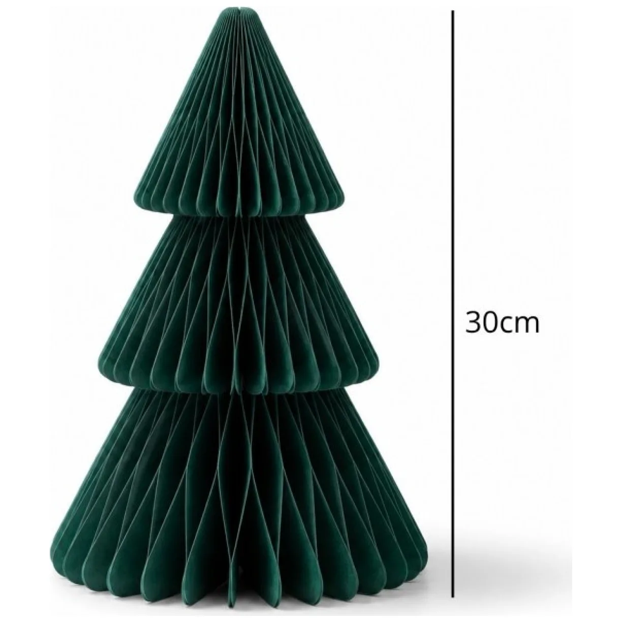 Papierowa dekoracja choinka Bożonarodzeniowa składana, zielona 30cm - obrazek 2