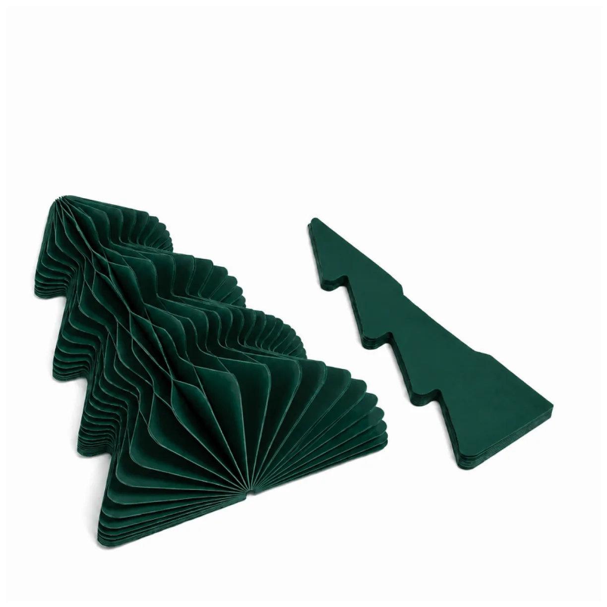 Papierowa dekoracja choinka Bożonarodzeniowa składana, zielona 30cm - obrazek 7