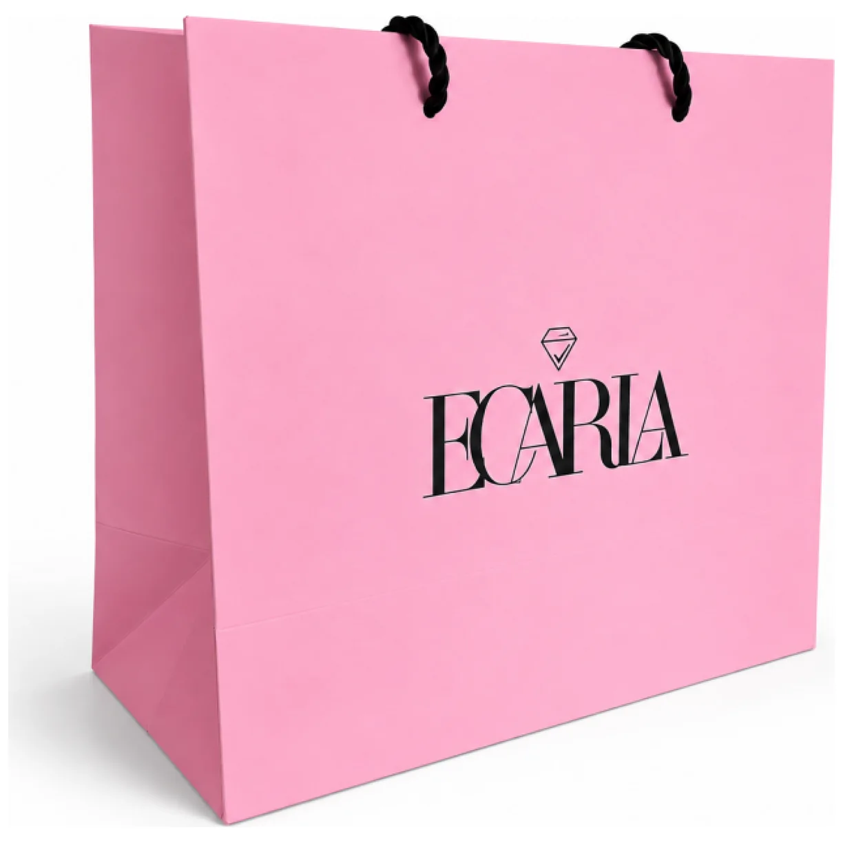 Torba ozdobna prezentowa, średnia 25x12x22cm powlekana matowa, różowa z logo - obrazek 9