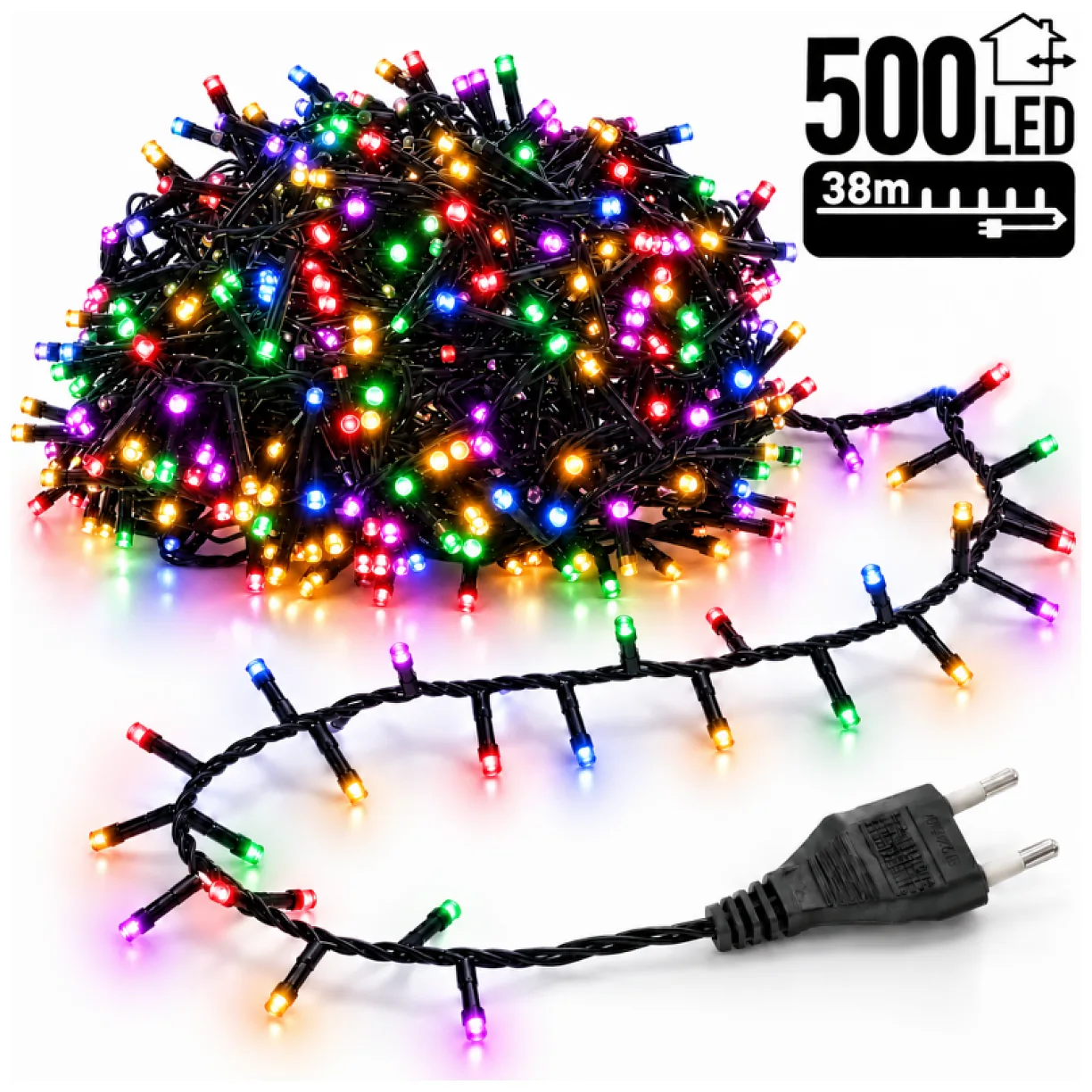 Światełka lampki wewnętrzne/zewnętrzne 500 LED Multikolor