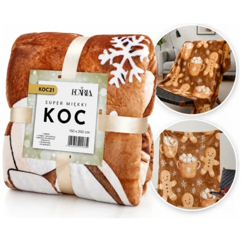 Mięciutki koc XL Flannel 150x200cm GRUBY MIĘKKI NARZUTA