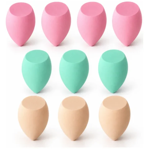 Zestaw 10 szt. miękkich gąbeczek do makijażu, blender PASTEL MINT