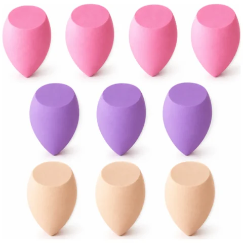 Zestaw 10szt. miękkich gąbeczek do makijażu, blender PASTEL VIOLET