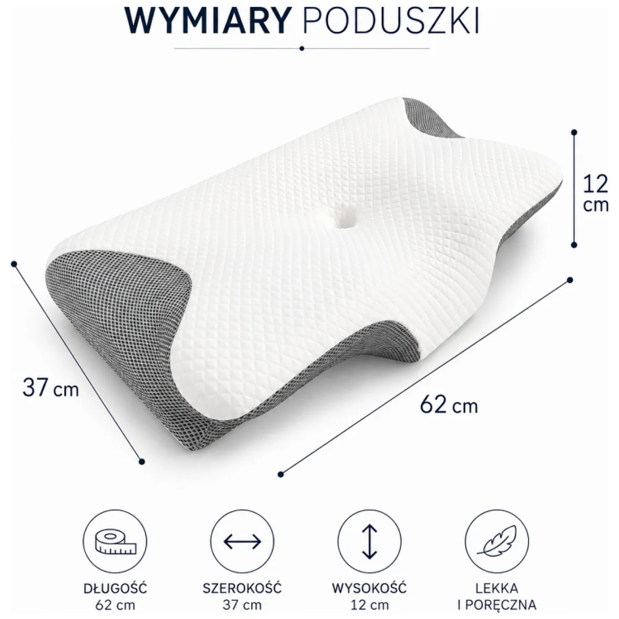 Poduszka pod szyję, kark, ortopedyczna profilowana, ergonomiczna - obrazek 6