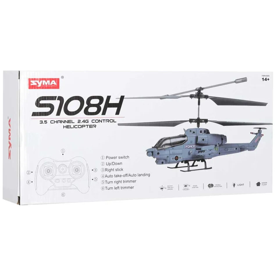 Helikopter RC Syma S108H 2.4G LED auto start stabilizacja lotu USB - obrazek 6