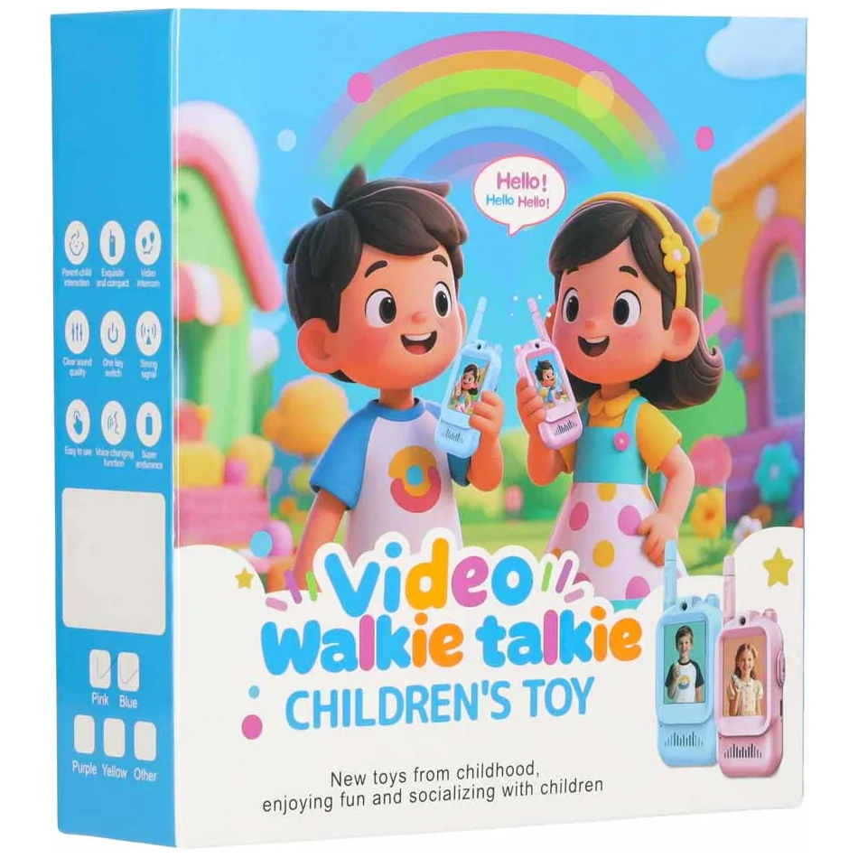 Walkie talkie krótkofalówki dla dzieci kamera funkcja wideo niebieskie - obrazek 12