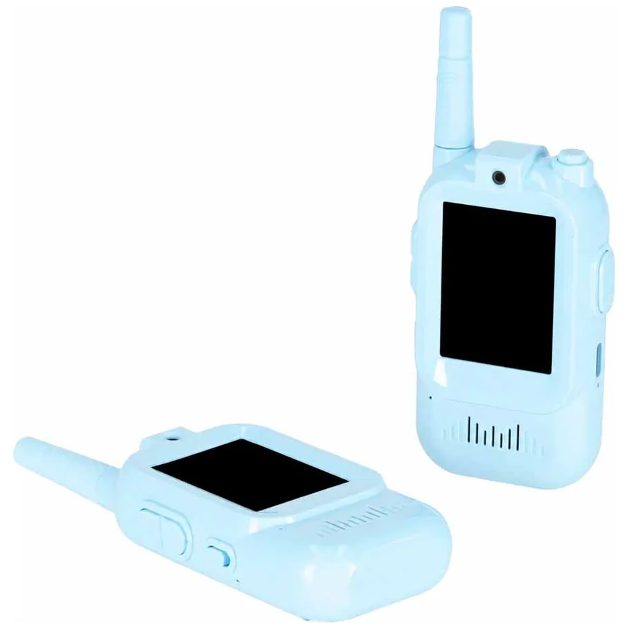 Walkie talkie krótkofalówki dla dzieci kamera funkcja wideo niebieskie - obrazek 5