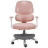 Krzesło do biurka dla dziecka fotel ergonomiczny obrotowy regulowany różowy