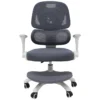 Krzesło do biurka dla dziecka fotel ergonomiczny obrotowy regulowany szary