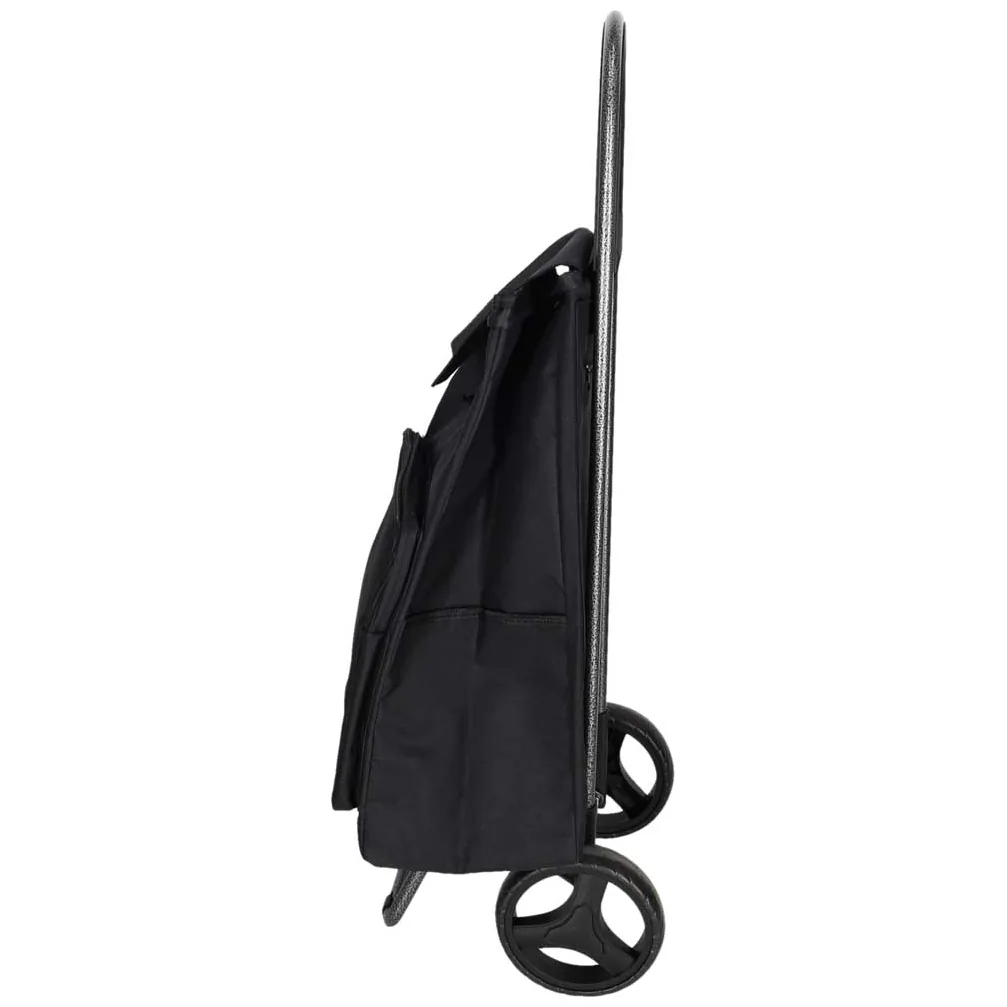 Wózek torba na zakupy na kółkach kieszeń termiczna 95cm czarna - obrazek 5