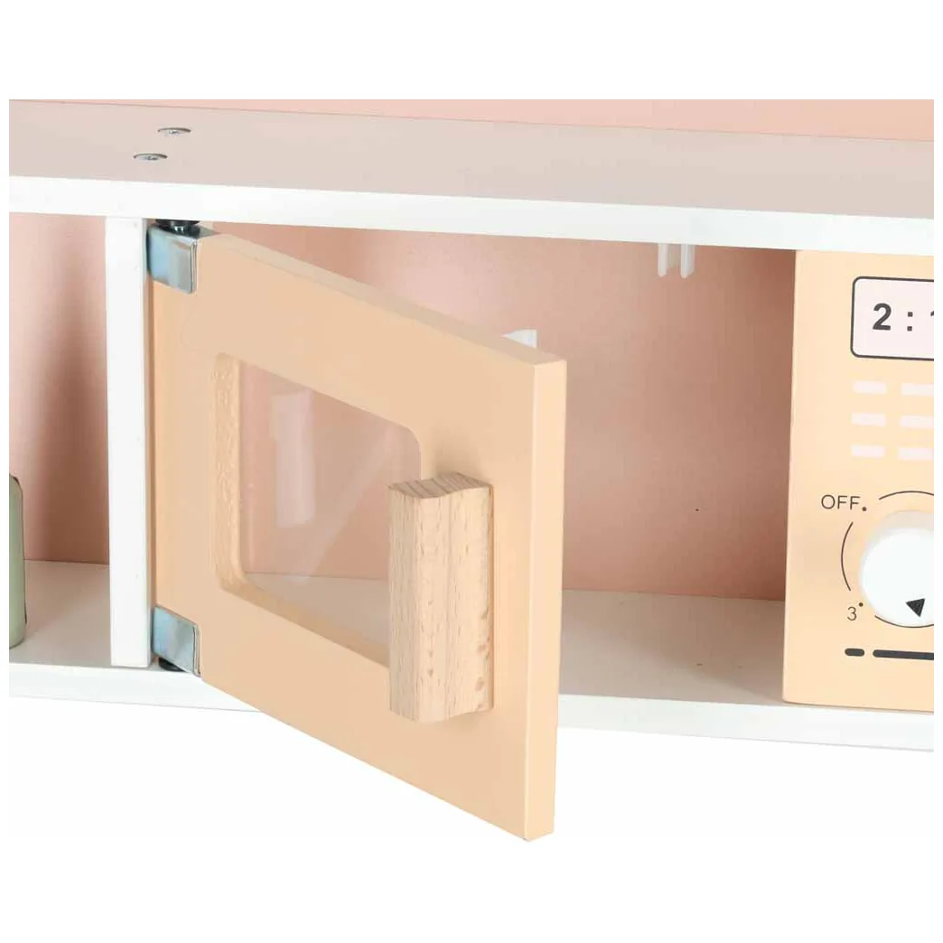 Kuchnia dla dzieci drewniana MDF MODERN CLASSIC akcesoria 82cm różowa - obrazek 9